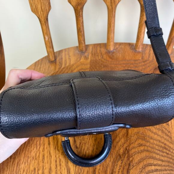 Radley London Small Crossbody Bag w Scottie Dog Logo Black Leather Retro - Picture 8 of 16